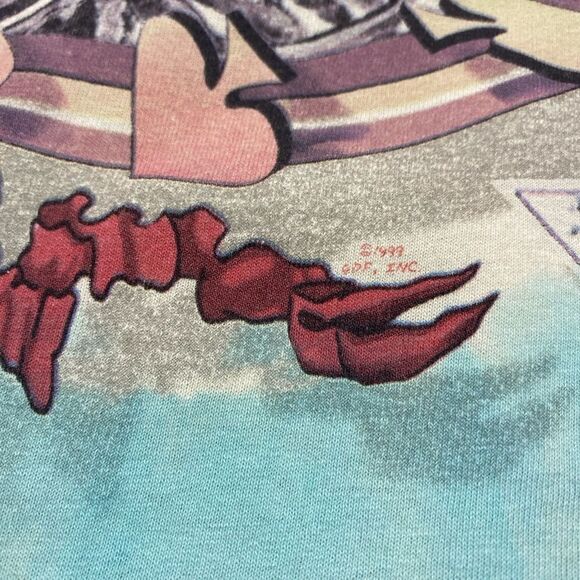 Grateful Dead T-Shirt Tie Dye 2XL Skeleton Poker Cards Queen Spades 1999 - Picture 7 of 11